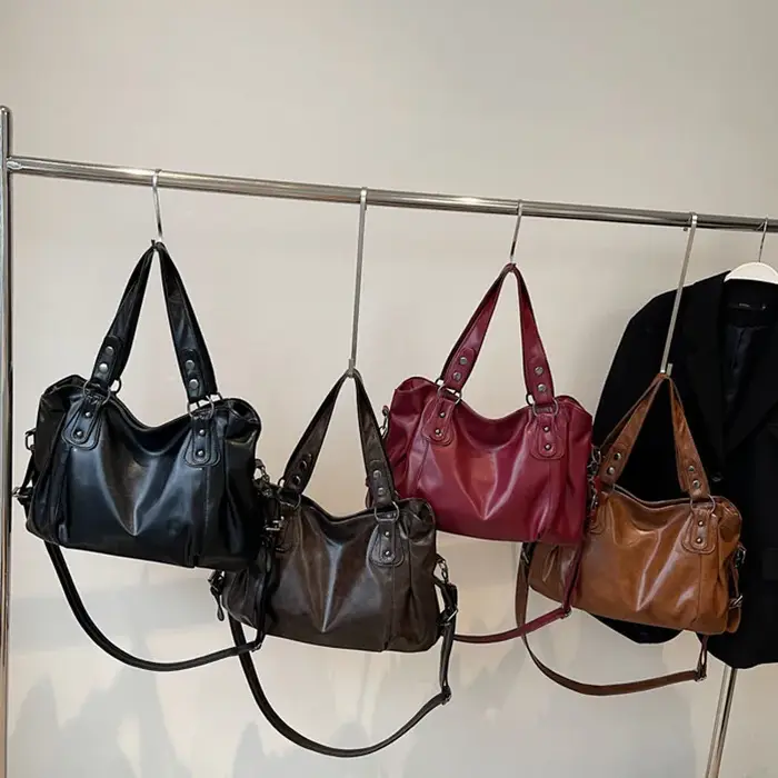 Sac à bandoulière rétro spacieux pour femme