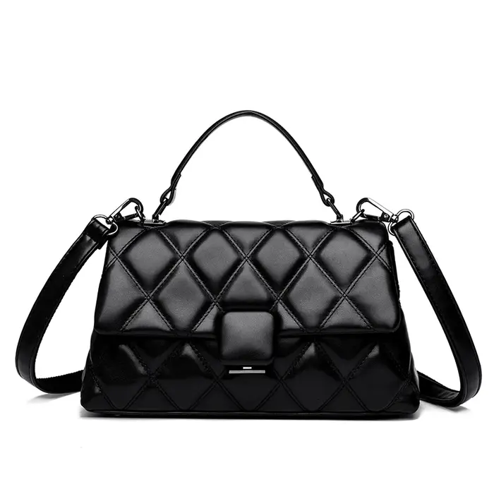 Sac à main rétro en cuir souple pour femmes