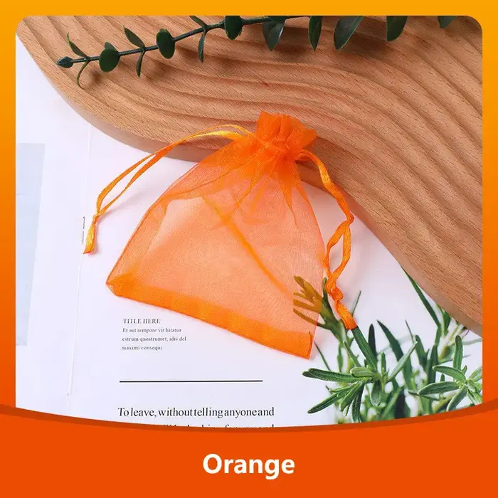 Sac en Organza 100 pièces/lot 7x9 9x12 10x15 15x20 20x30 sacs cadeaux