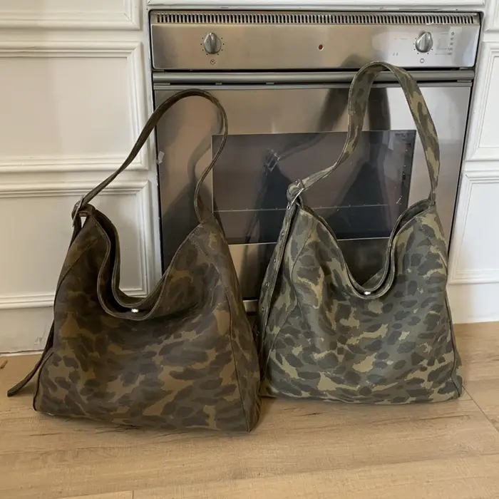 Sac à bandoulière en toile camouflage pour femmes