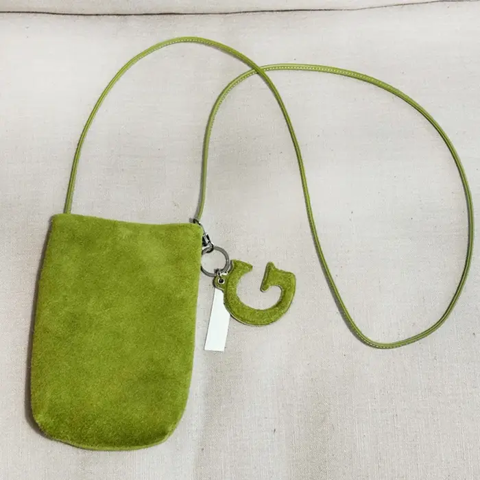 Sac de téléphone en daim de luxe pour femmes