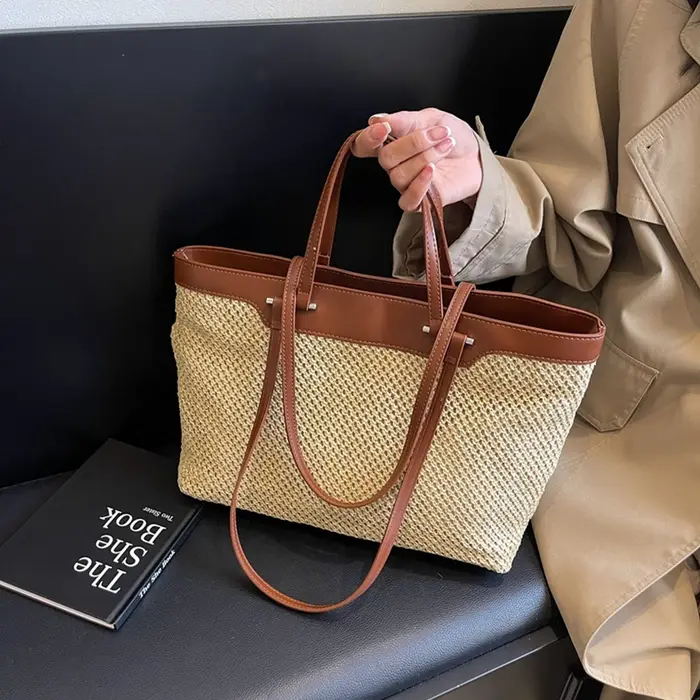 Sac de plage d'été en cuir PU pour femmes