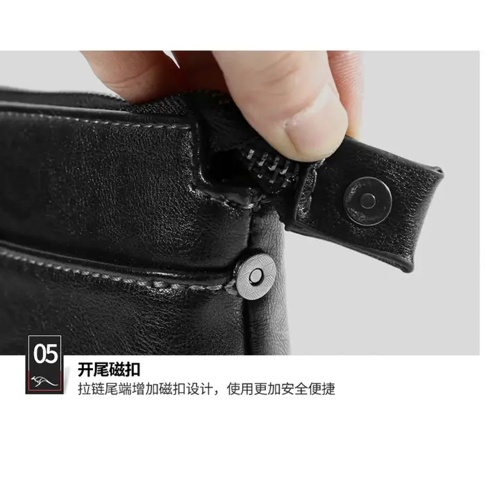 Pochette homme en cuir tanné végétal