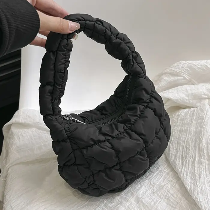 Mini sacs plissés effet nuage pour femmes, sac à main matelassé décontracté, sacs à poignée rembourr