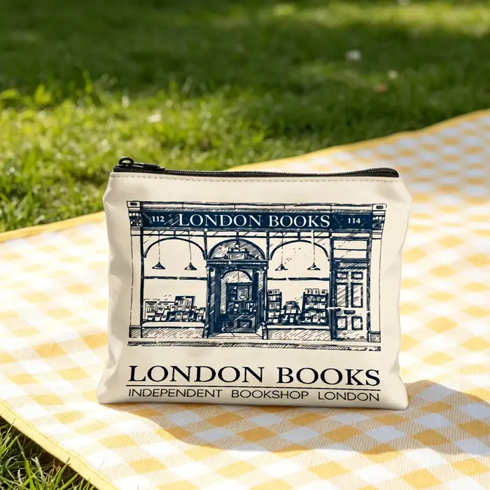 Sac fourre-tout chic et décontracté avec imprimé livres de Londres, sacs à bandoulière et trousse de
