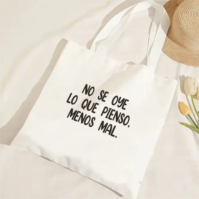 Femmes espagnoles sac à bandoulière graphique Harajuku Shopper sacs grande capacité toile fourre-tout sac à main sans