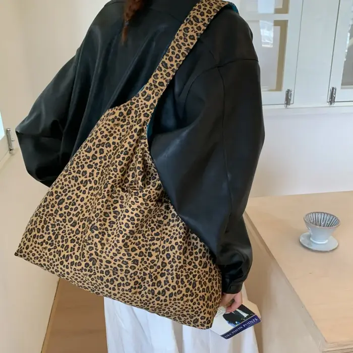 Sac à bandoulière imprimé léopard pour femmes