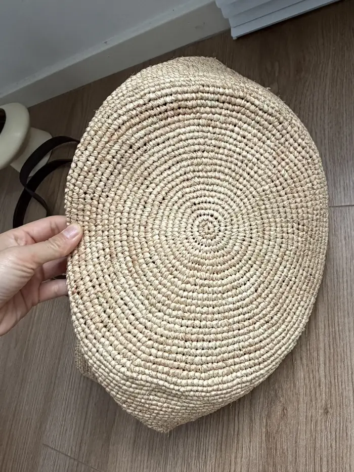 Sac fourre-tout en raphia tressé à la main pour femme