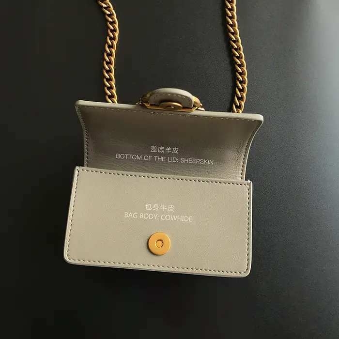 Nouveau sac à main classique ultra-mini en cuir véritable de style pinko