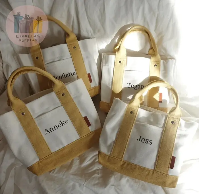 Mini sac fourre-tout bateau en toile personnalisé