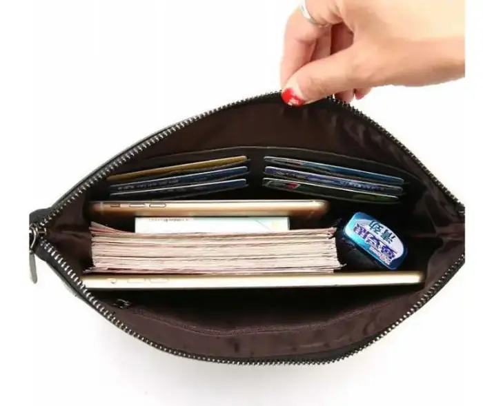 Pochette en PU pour hommes