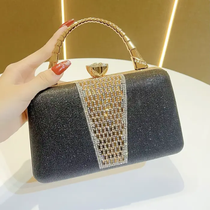 Pochette de soirée élégante en strass pour femmes