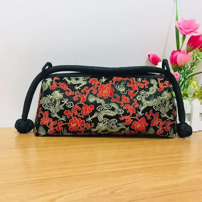 Sac à main de luxe en soie de style chinois pour femme