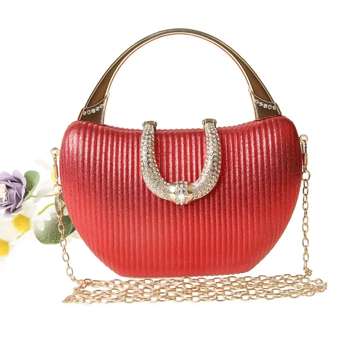 Sac à main de soirée vintage pour femme, pochette à paillettes de diamant, sac à main de mariée, sac