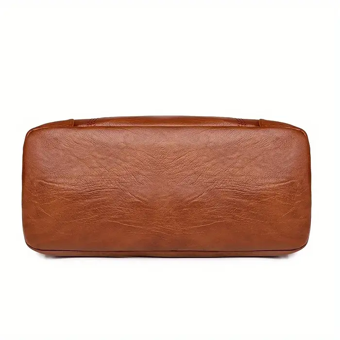 Sac bandoulière en cuir de style vintage avec compartiments multi-couches