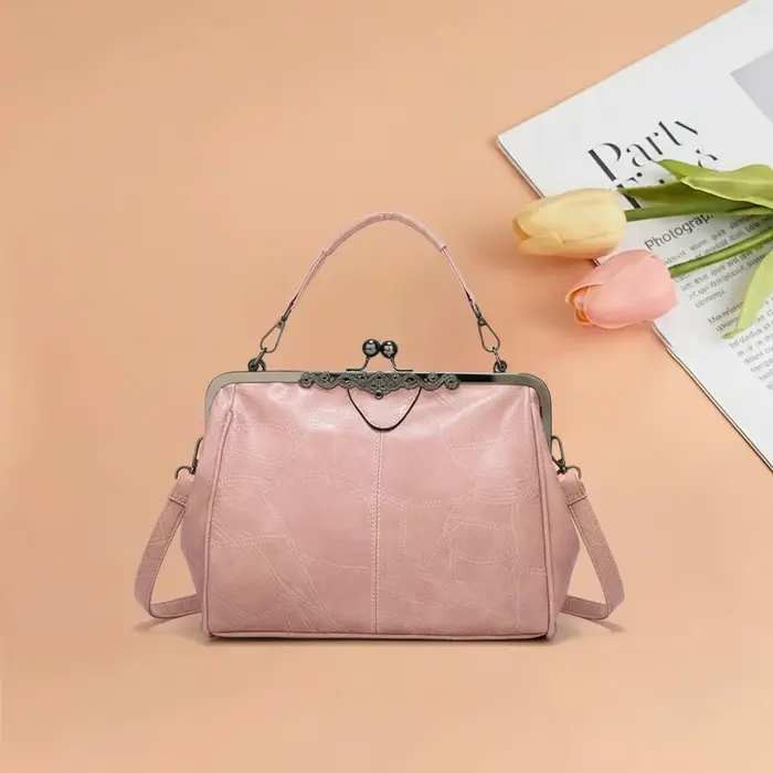 Nouveau Sac à Main Femme 2025 – Sac Bandoulière Rétro Britannique Grande Capacité en Cuir Huilé Souple – Sac Fourre-tout