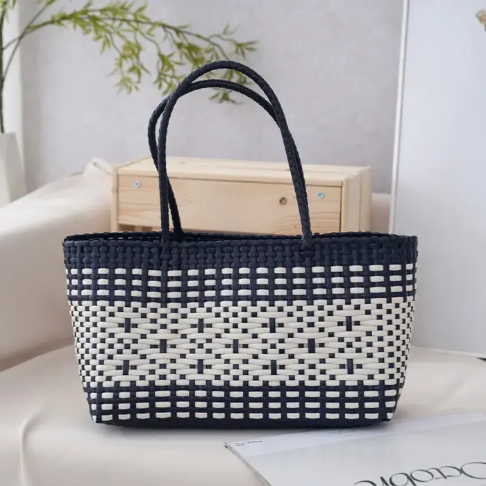 Sac de courses vintage en forme de panier à légumes