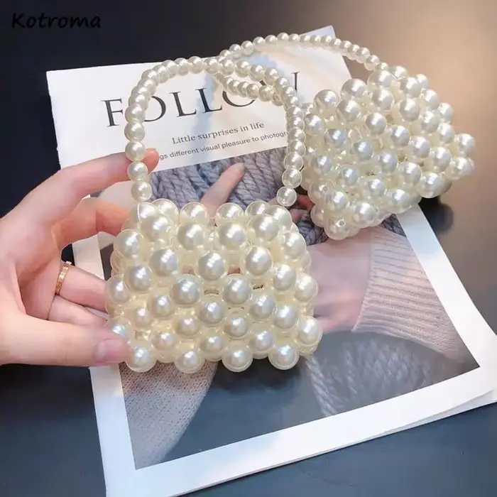 Mini sacs à main créatifs en perles pour femmes