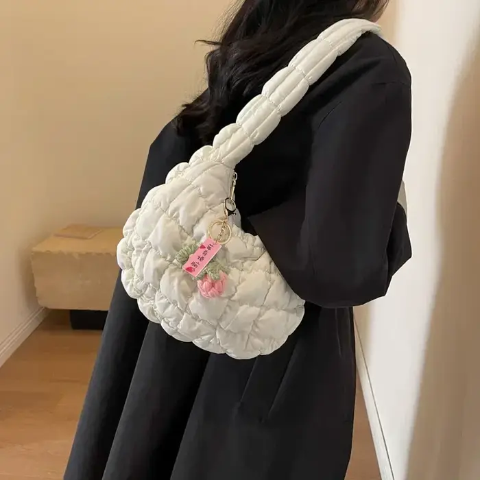 Sac pour femmes Version coréenne doux Girly Style sac à bandoulière mode décontracté bulle boulette 