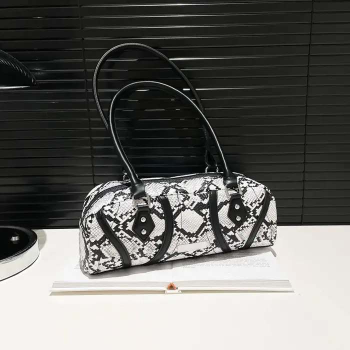 Sacs à bandoulière carrés en PU motif serpent
