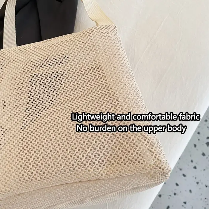 Sac de plage décontracté en maille avec poignée
