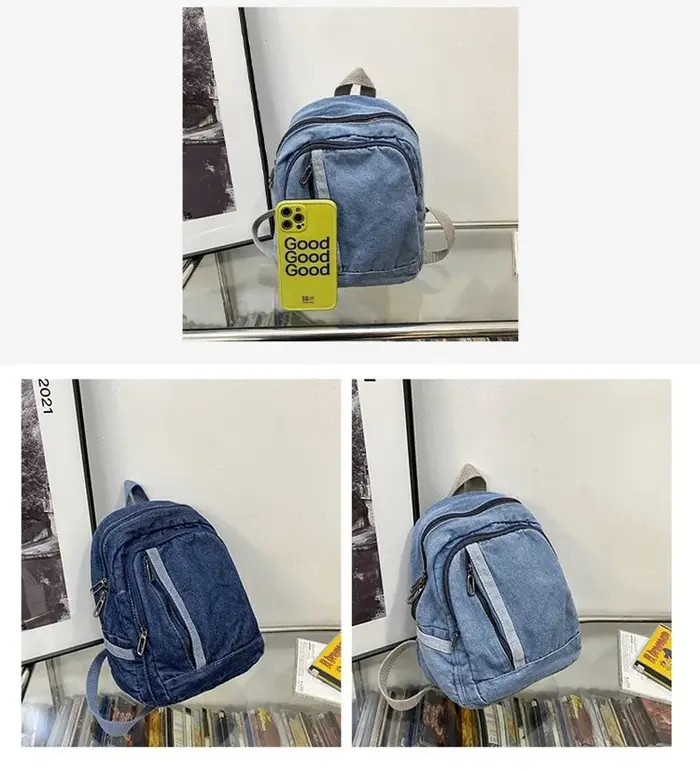 Sac à dos en Denim pour femmes et adolescentes