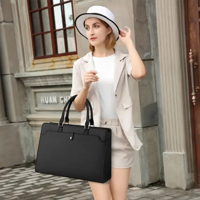 Sac d'ordinateur portable de grande capacité pour femme, sac fourre-tout pour ordinateur portable, s