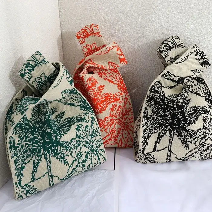 Mini sac à main en tricot fait à la main pour femmes