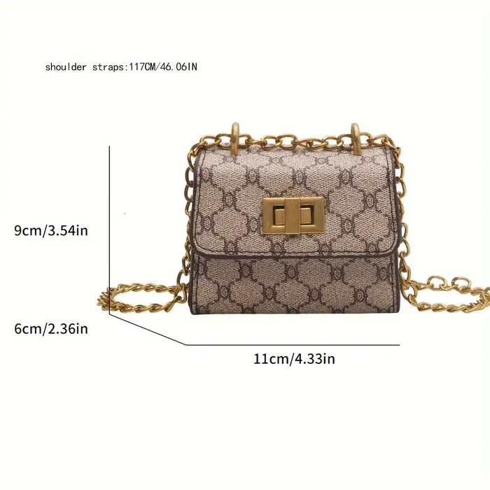 Mini sac à bandoulière élégant avec motif géométrique