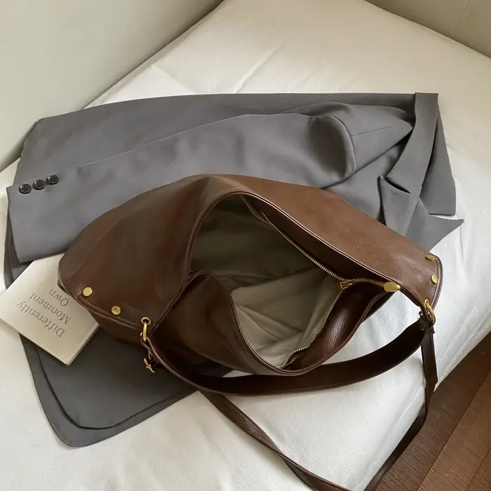 2025 nouveau sac de trajet en cuir Pu sacs à main Hobo marques célèbres sac à bandoulière pour femmes décontracté grand fourre-tout Vintage dames sacs à bandoulière