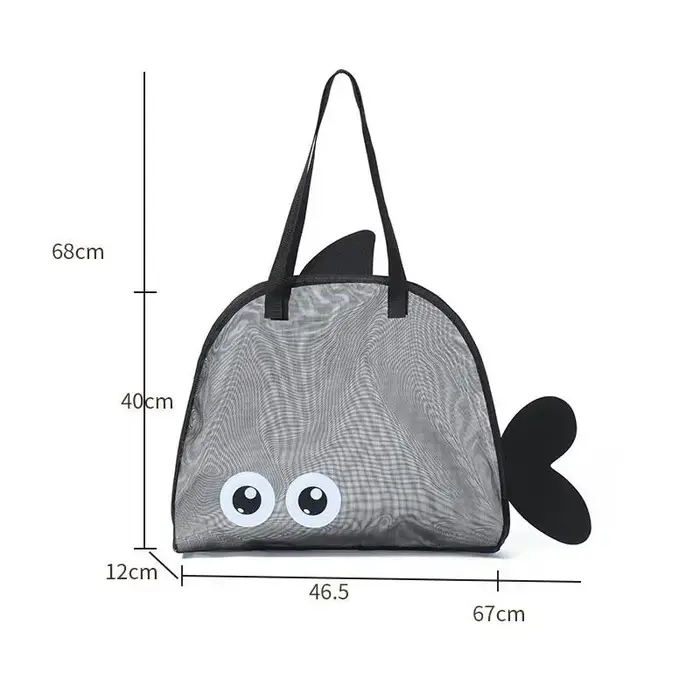 Sac de rangement mignon de grande capacité, pochette portable pliable en maille pour organiser les j