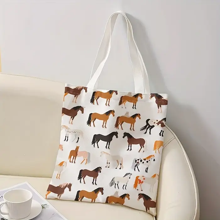 Sac fourre-tout imprimé cheval en Polyester