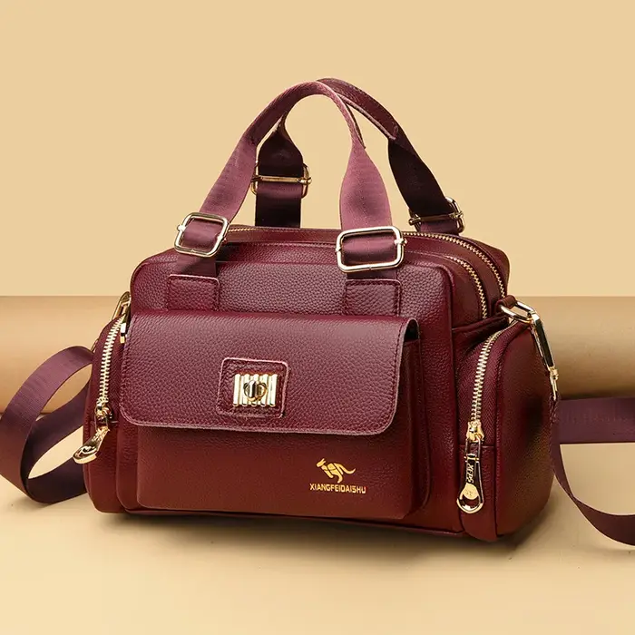 Sac bandoulière grande capacité style moto pour femme