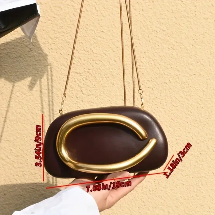 Boîte de fermeture en métal doré pochette femmes soirée de mariage mignon sac à main sac