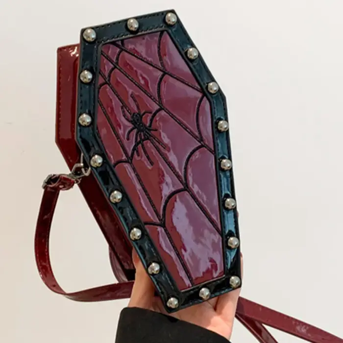 Femmes cercueil sacoche sac à main dessin animé gothique sac à bandoulière