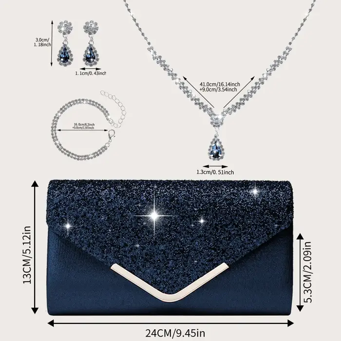 Pochette pour femme magnifique et élégante et scintillante
