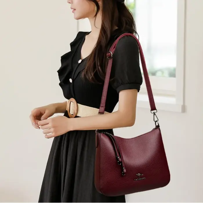 Sac à bandoulière en cuir véritable de qualité supérieure