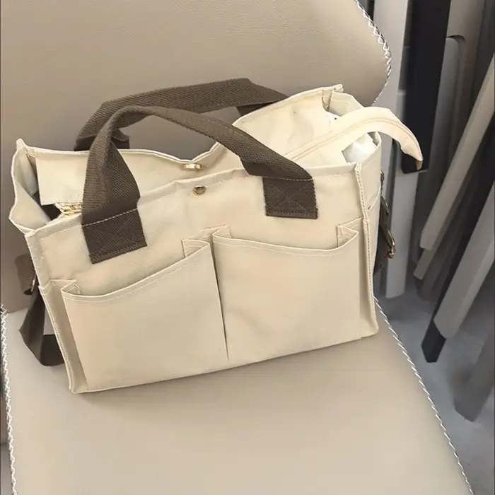 Sac à main pour maman à plusieurs compartiments, grande capacité, en toile, sac multifonctionnel pour femmes, sac à bandoulière pour mamans 01-SB-mmdlfb
