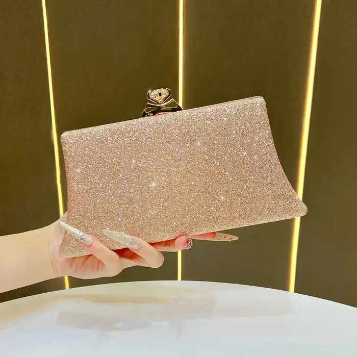 Robe de Banquet d'anniversaire de mariage, sac de soirée en strass brillant, pochette de dîner, sac 