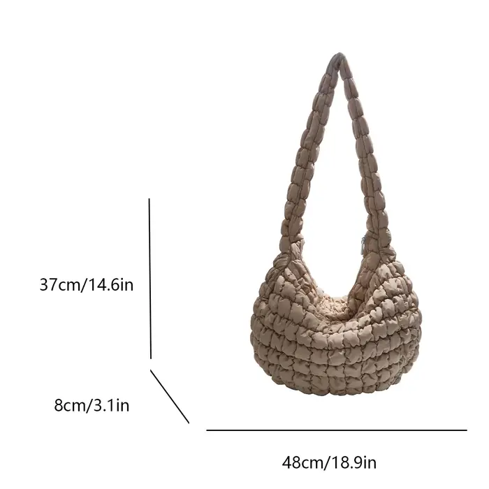 Sac à bandoulière Hobo avec Design plissé