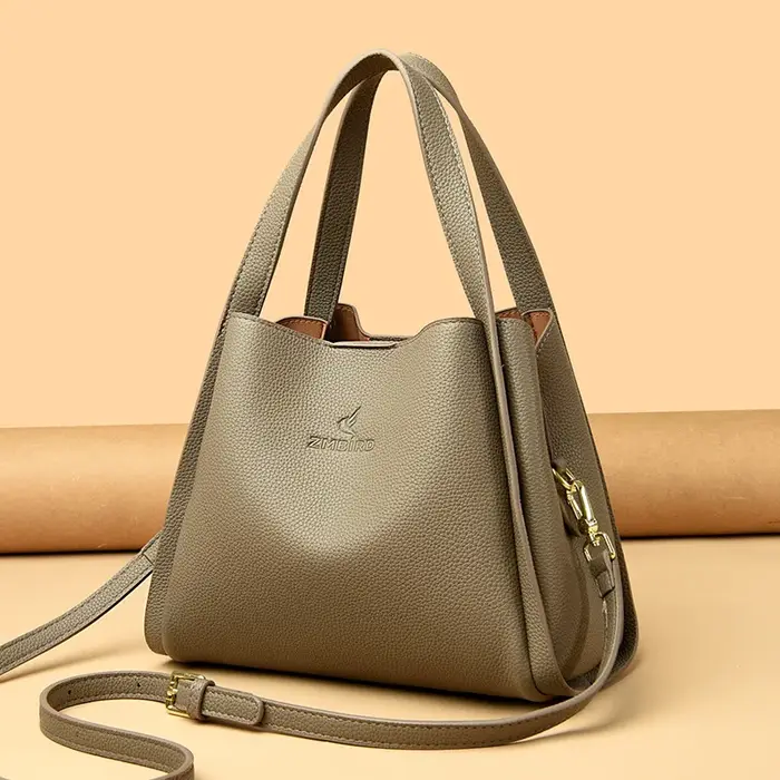 Véritable marque en cuir souple sacs à poignée supérieure femmes