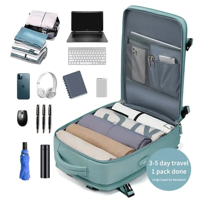 Femmes sac à dos pour ordinateur portable 15.6 pouces adolescente USB charge école sac à dos sac à chaussures indépendant voyage sac à dos en plein air sac à dos