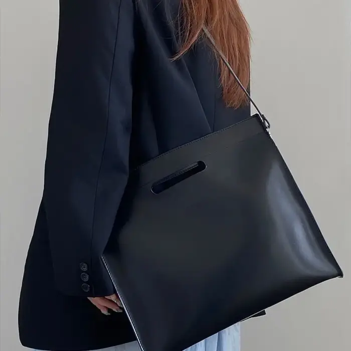 Sac fourre-tout élégant en PU pour documents de bureau