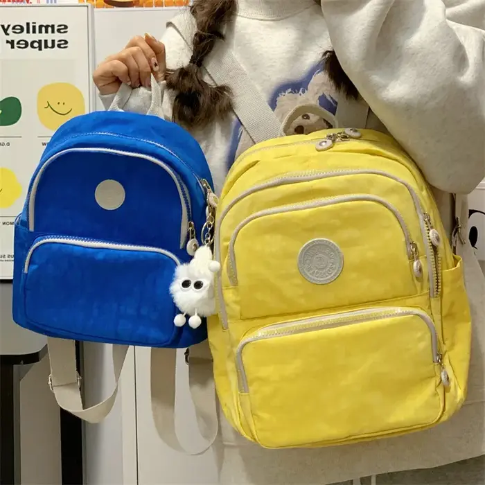 Sac à dos minimaliste jaune vif pour femme