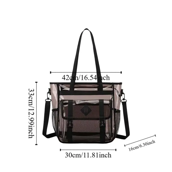 Sac à main de plage transparent couleur bonbon