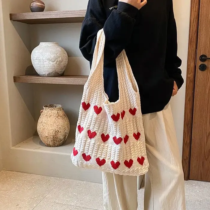 Sac fourre-tout graphique Love Coussins pour femme