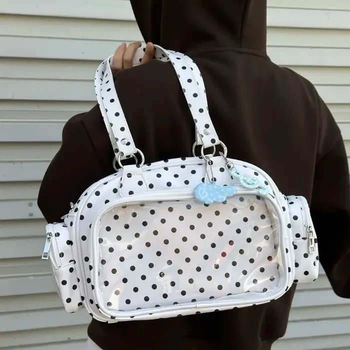 Sac Boston à pois tendance