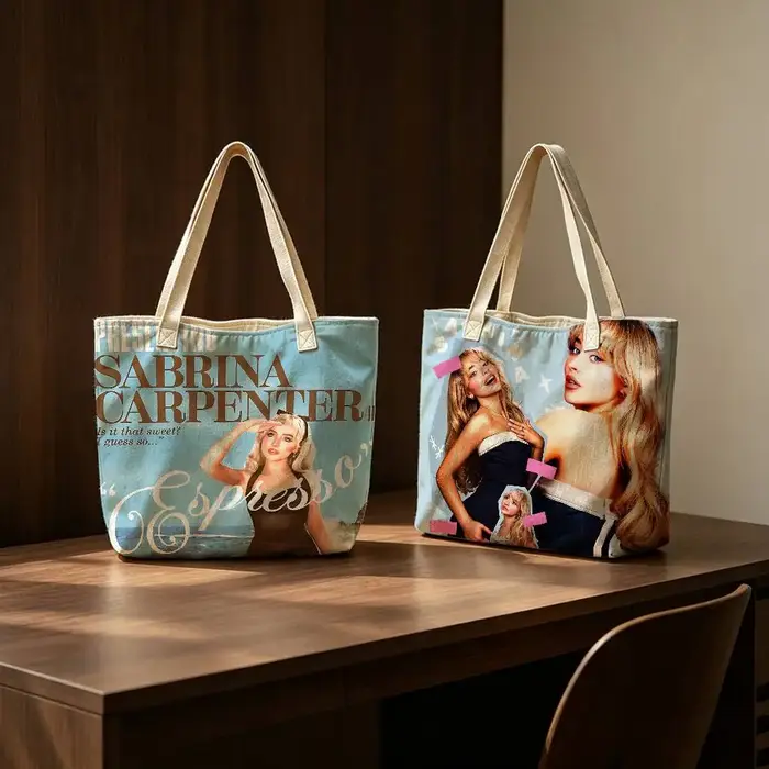 Sac fourre-tout S-Sabrina C-Carpenter Singer, sac à bandoulière de grande capacité, sac à main décontracté pour femme pour le travail, l'école et le shopping