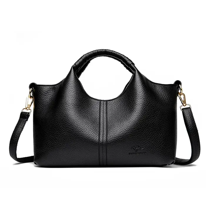 Sac à Main de Luxe en Cuir pour Femme, Sacoche à Bandoulière, Fermeture Éclair, Solide, Selle, Nouve