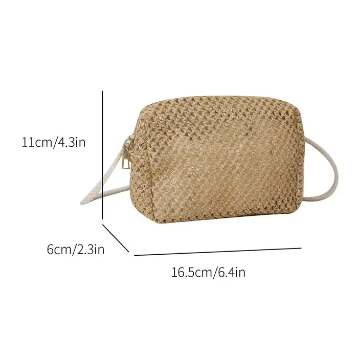 Sac à bandoulière en paille pour femme
